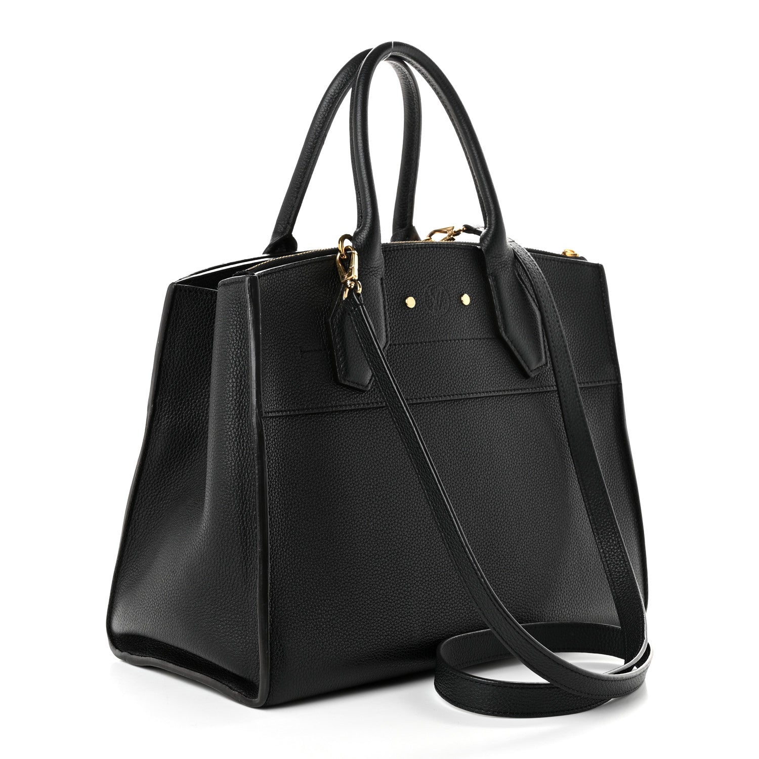 Louis Vuitton Taurillon City Steamer MM Black 3 of 9