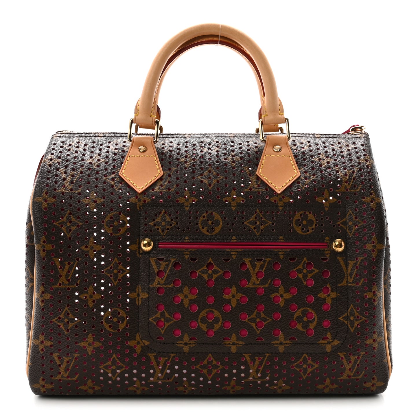 Monogram Perforated Speedy 30 Fuchsia