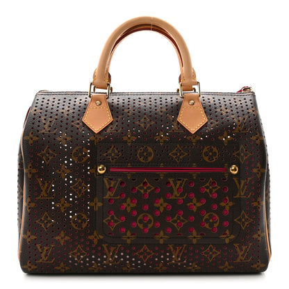 Louis Vuitton Monogram Perforated Speedy 30 Fuchsia 1 of 9