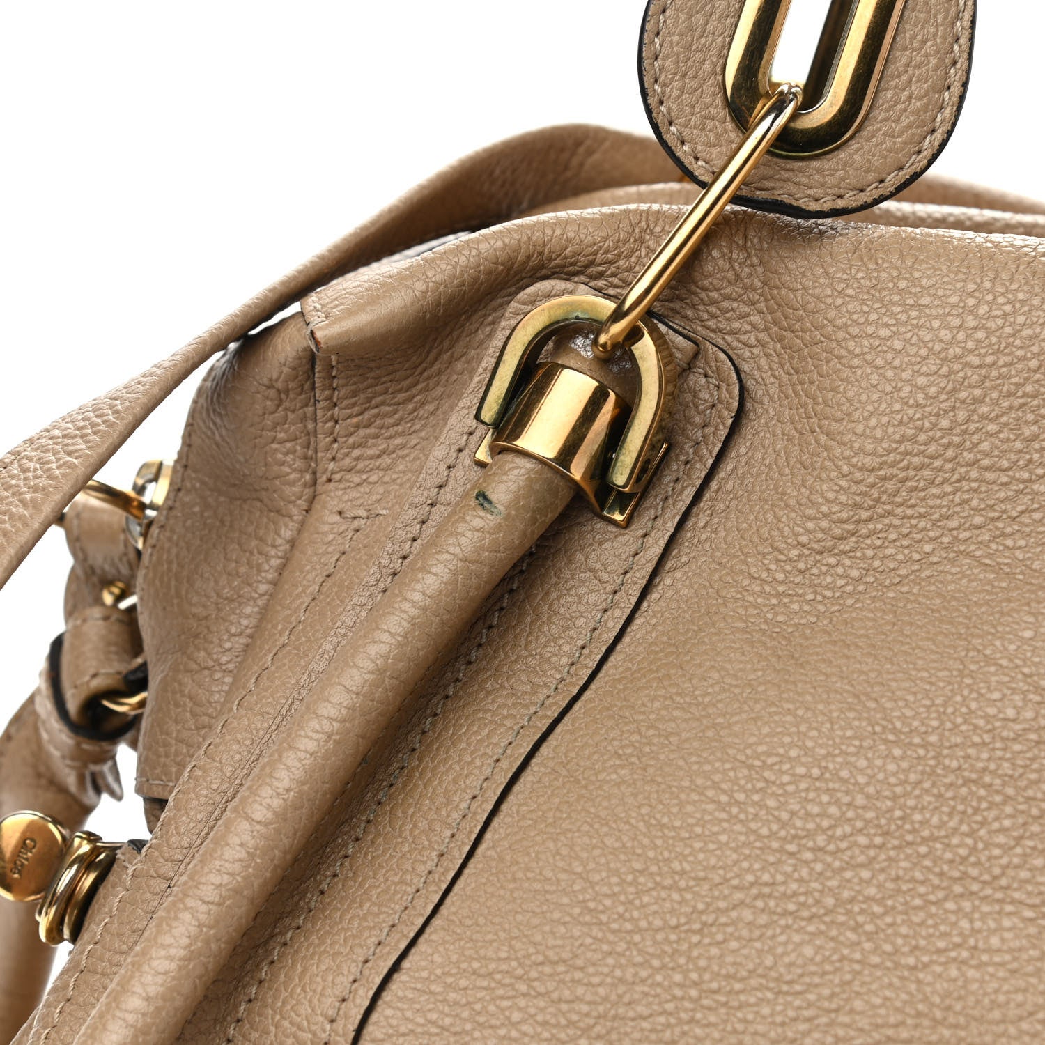 Chloe Calfskin Medium Paraty Barbour Khaki 13 of 16