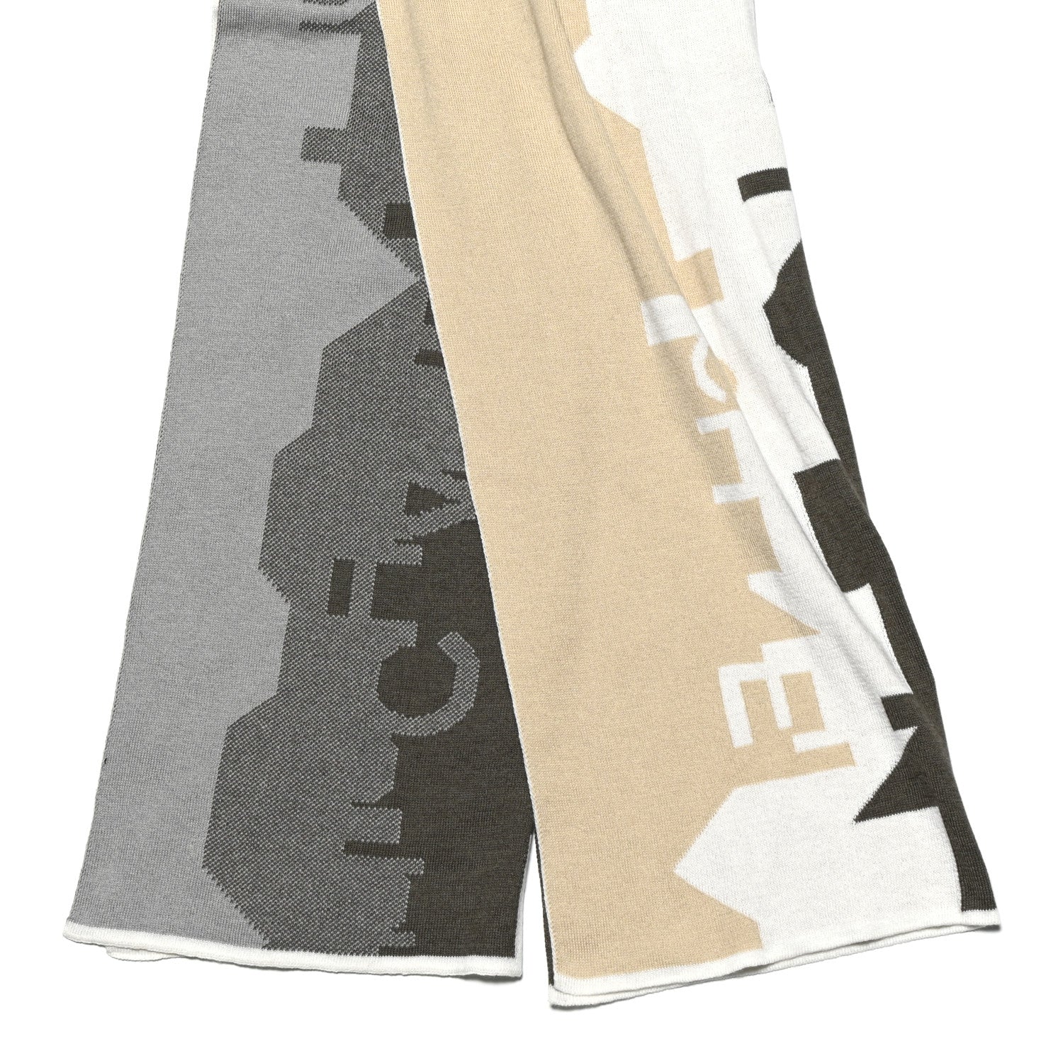 Chanel Knit Logo Printed Stole  Beige 2 of 3