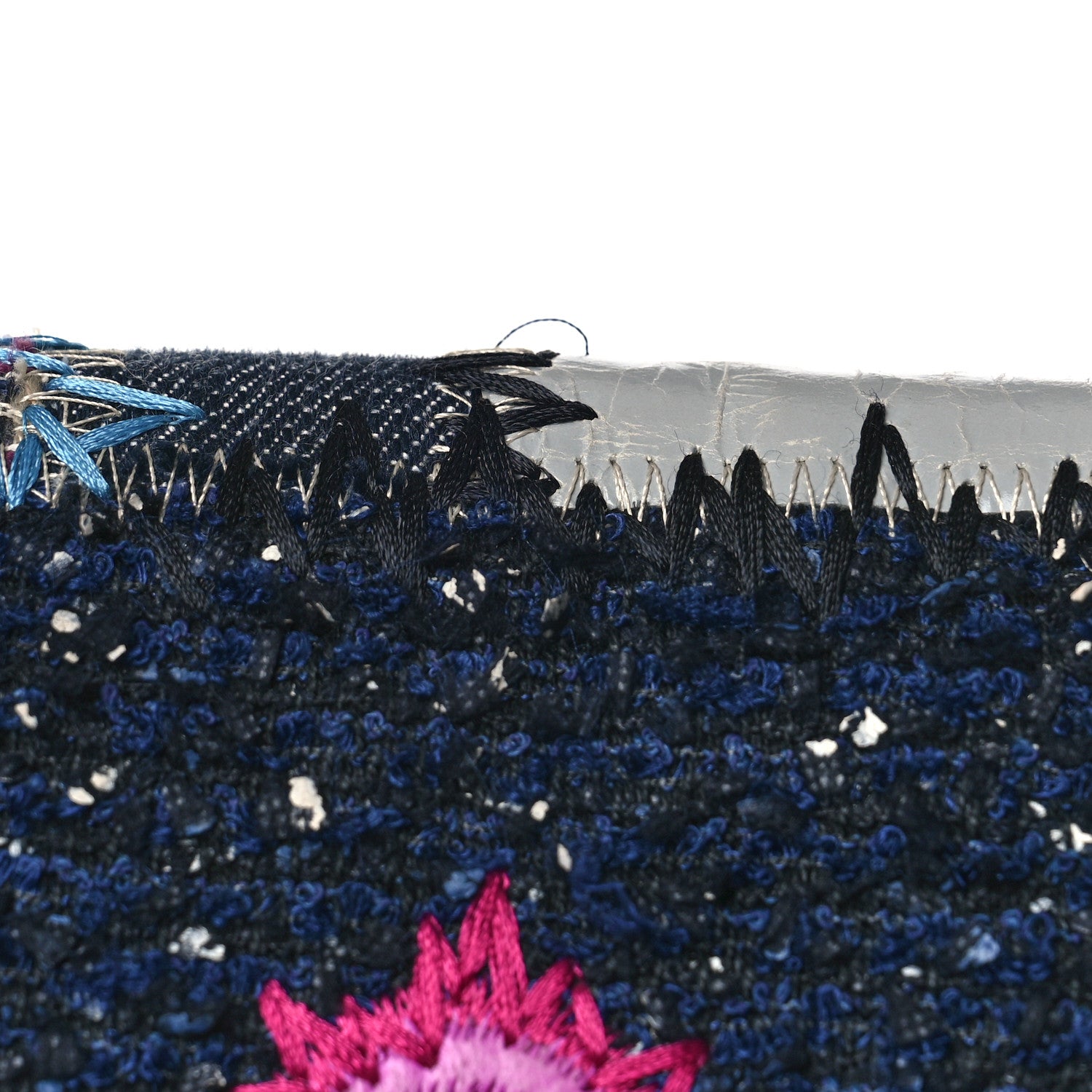 Chanel Denim Tweed Patchwork Jumbo Single Flap Multicolor 13 of 13