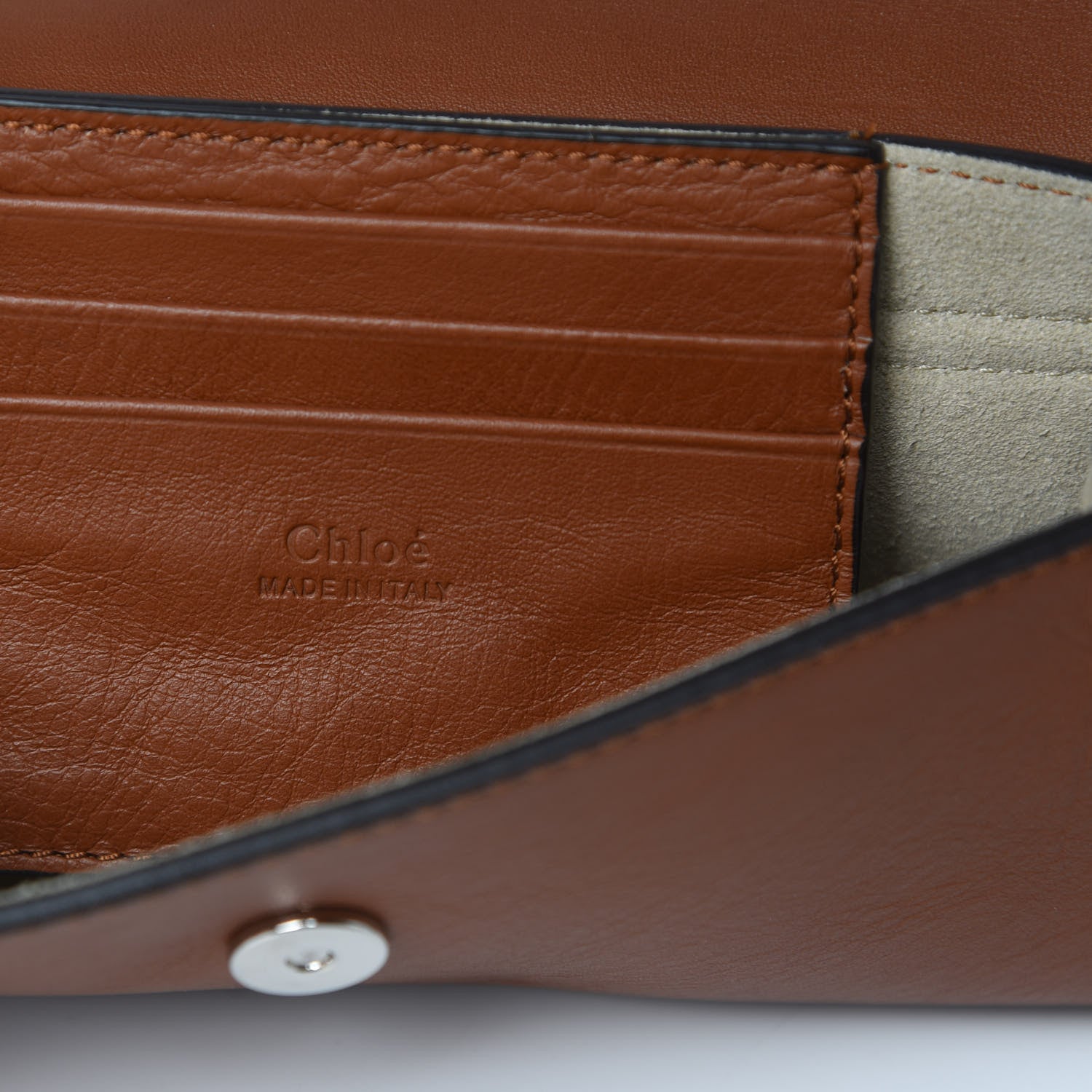 Chloe Suede Calfskin Mini Faye Shoulder Bag Tobacco 6 of 12