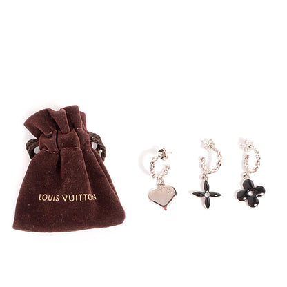 Louis Vuitton Sweet Monogram Earrings Black 3 of 4