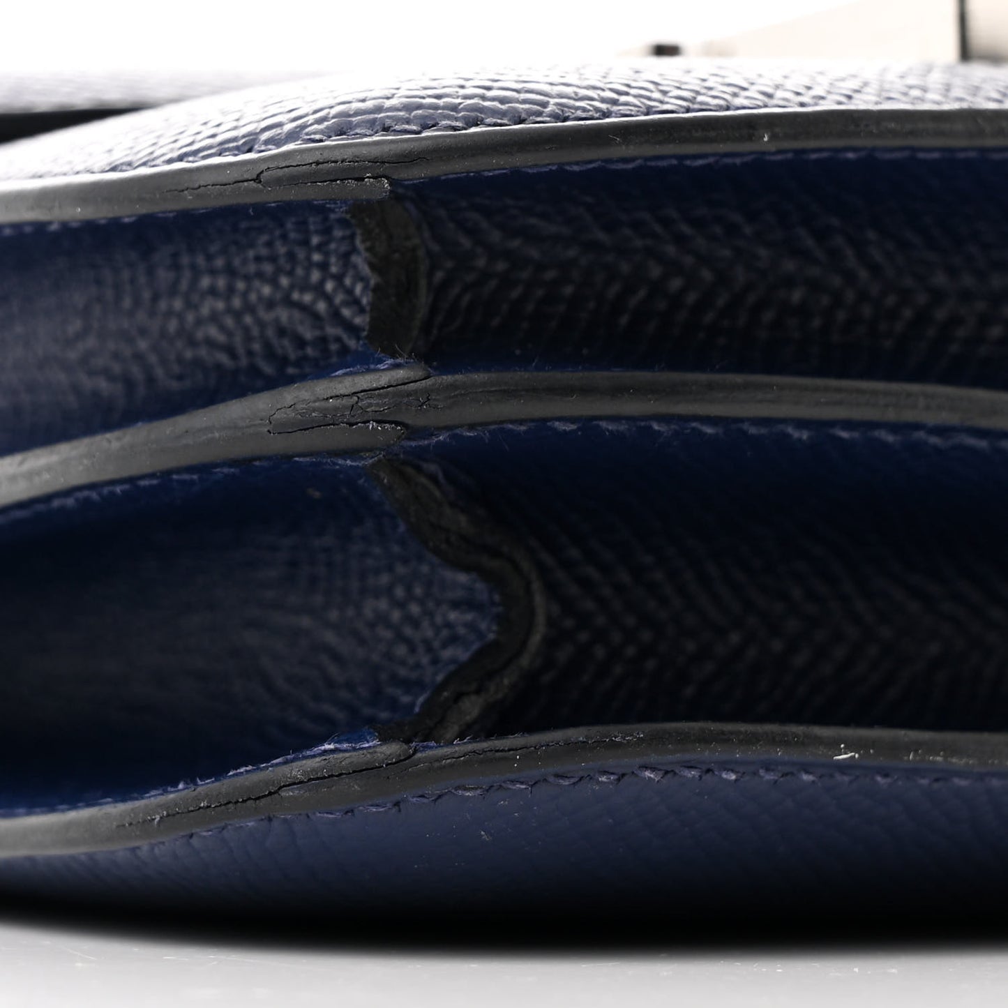 Epsom Enamel Constance 18 Bleu Saphir Orange Poppy