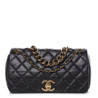 Chanel Aged Calfskin Quilted Small Pondichery Flap Black 1 of 10