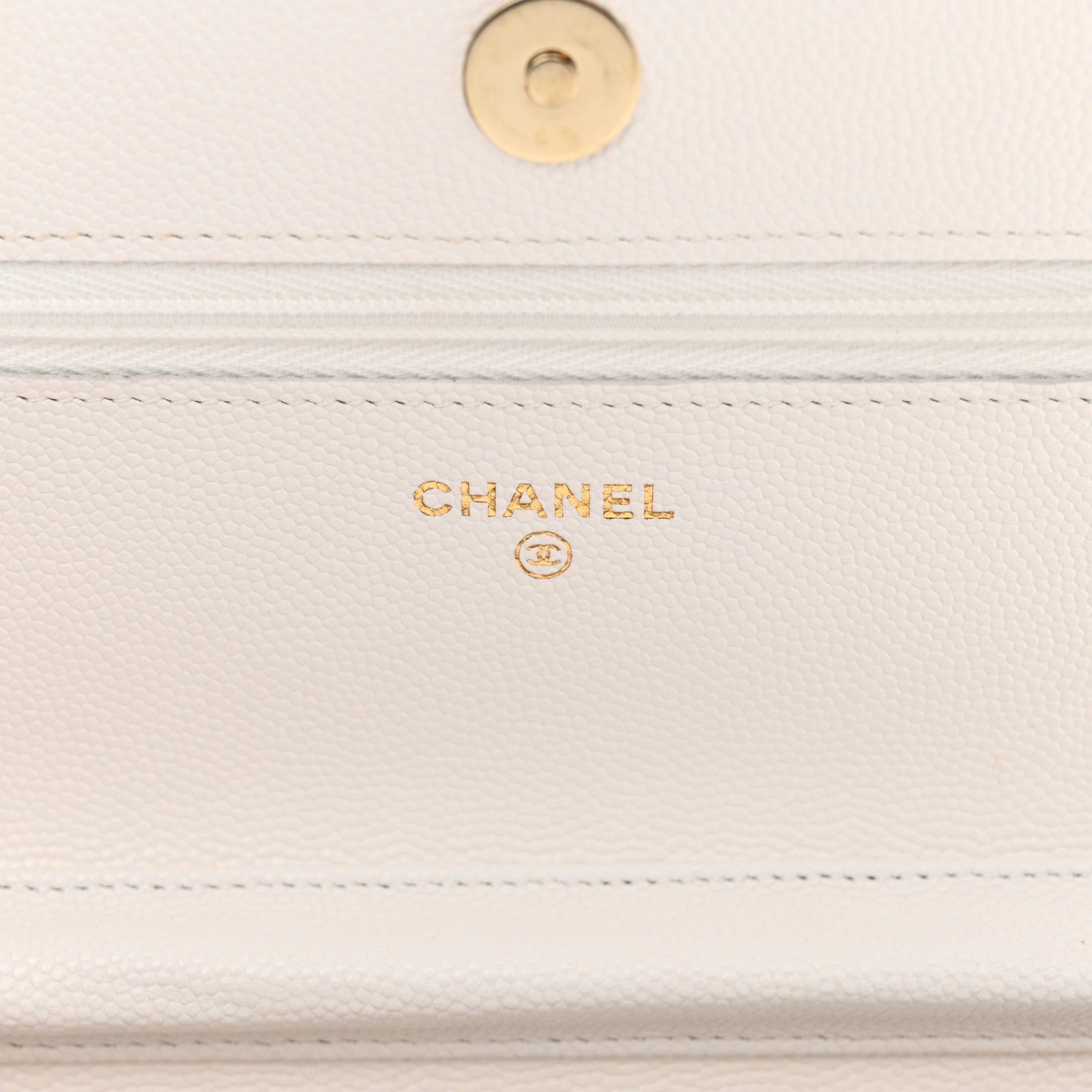 Chanel Caviar Quilted Wallet on Chain WOC White 6 of 13