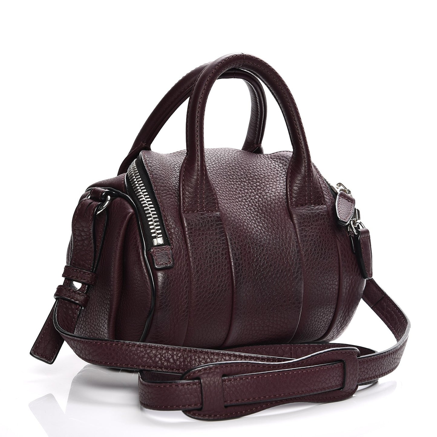 Pebbled Calfskin Mini Rockie Matte Oxblood