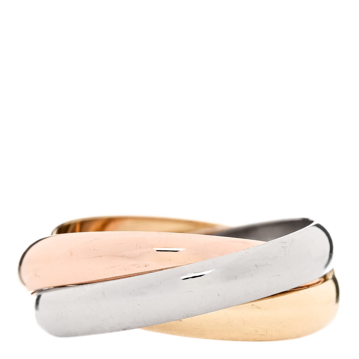 18K Pink Yellow White Gold Classic Trinity Ring 55 7.25