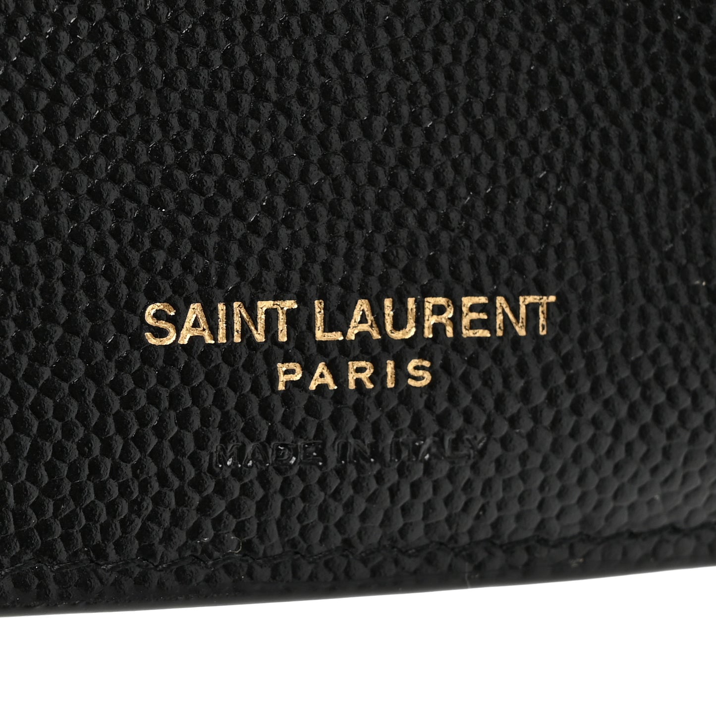 Grain De Poudre Matelasse Chevron Monogram Compact Tri Fold Wallet Black