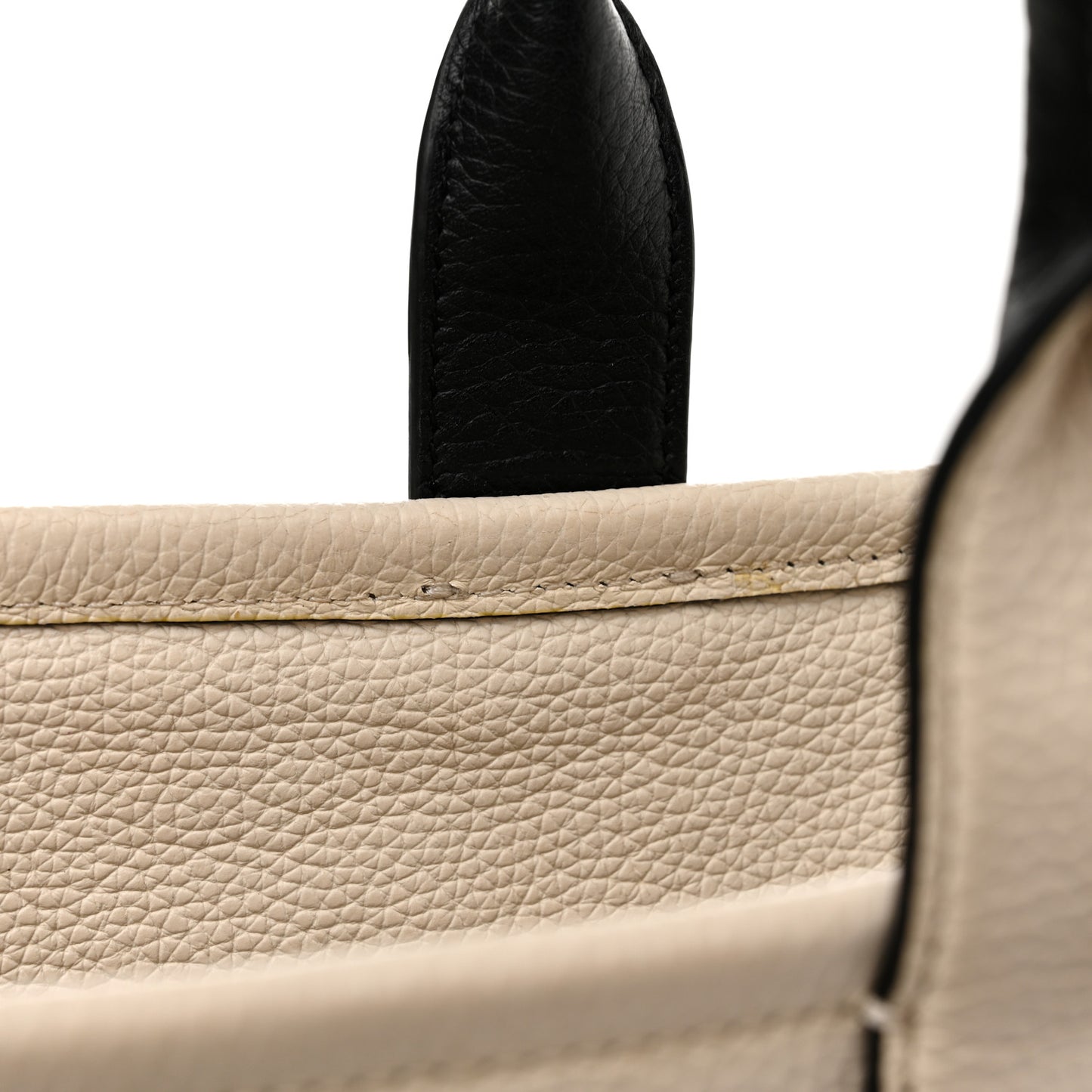 Grained Calfskin Colorblock Mini The Tote Bag Ivory Multi