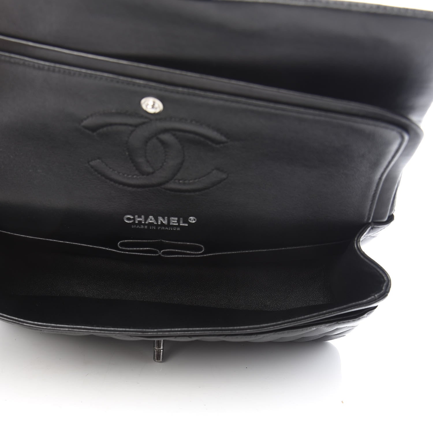 Chanel Lambskin Quilted Medium Double Flap Black 5 of 13
