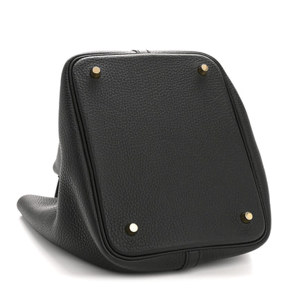 Hermes Taurillon Clemence Picotin Lock 22 MM Black 4 of 11