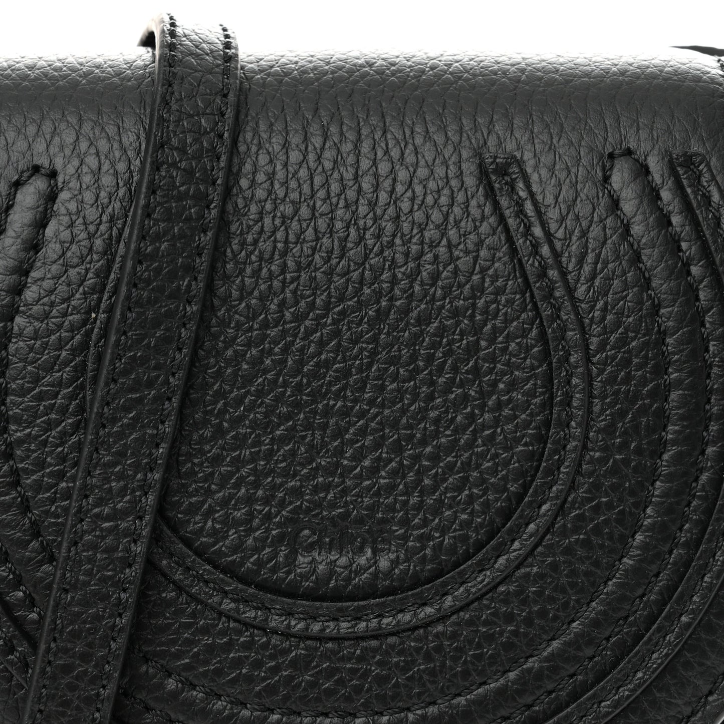 Calfskin Nano Marcie Saddle Bag Black
