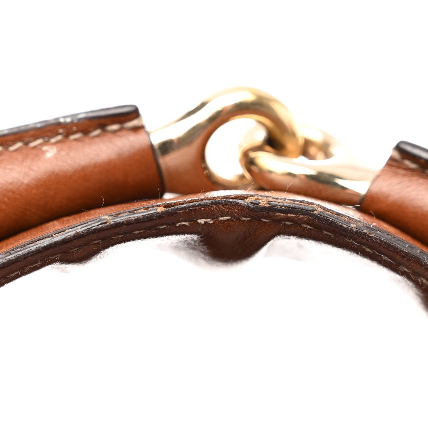 Calfskin Large Horsebit Chain Hobo Brown