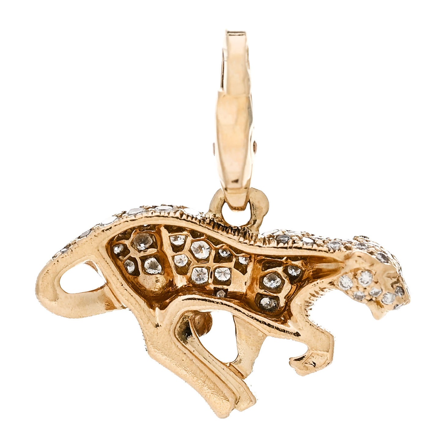 18K Yellow Gold Diamond Panthère Pendant