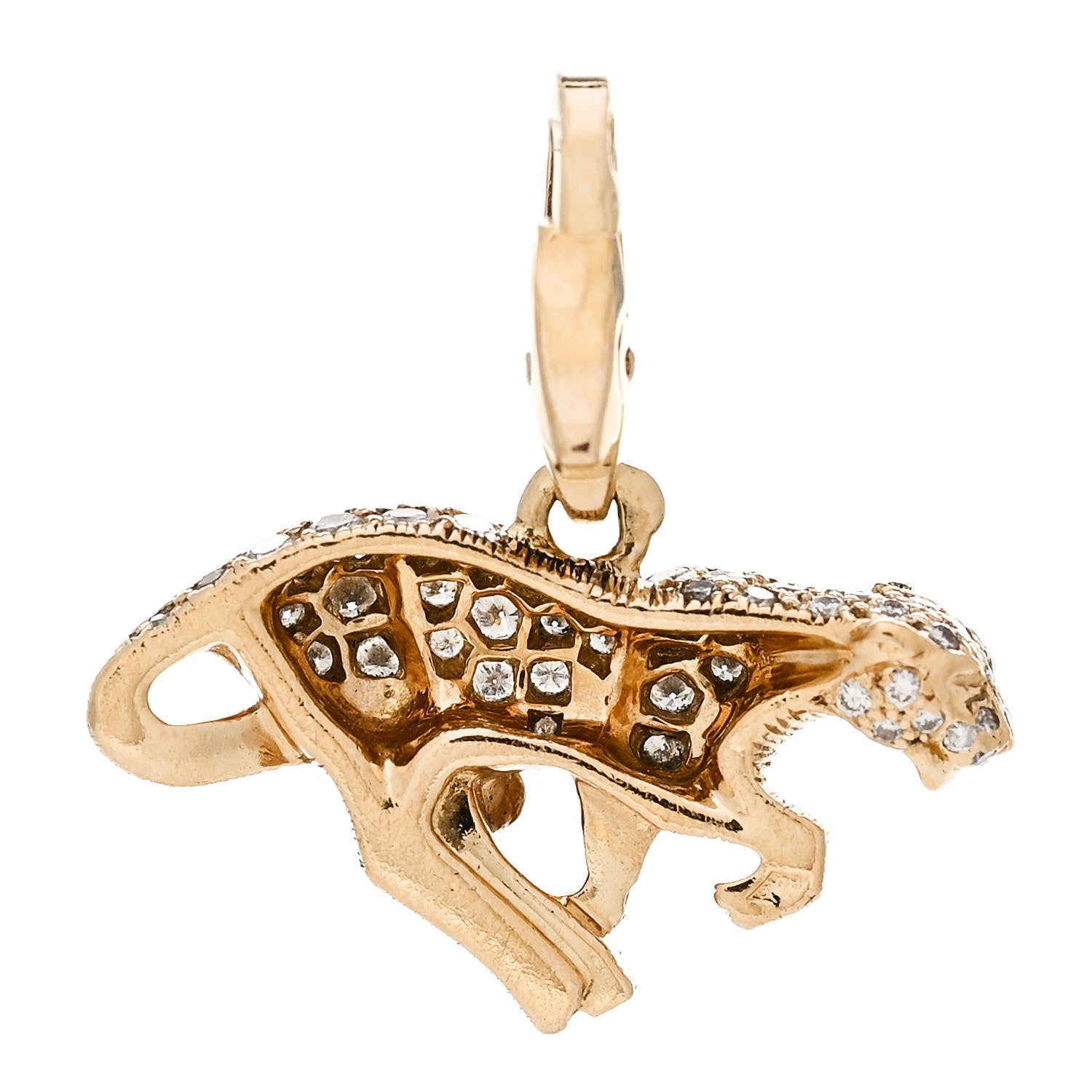 Cartier 18K Yellow Gold Diamond Panthère Pendant 3 of 4