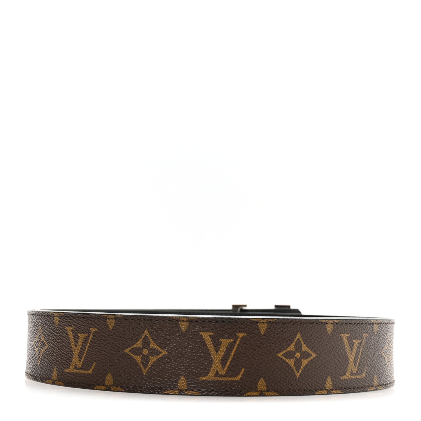 Calfskin Monogram 40mm LV Initiales Reversible Belt 105 42 Black
