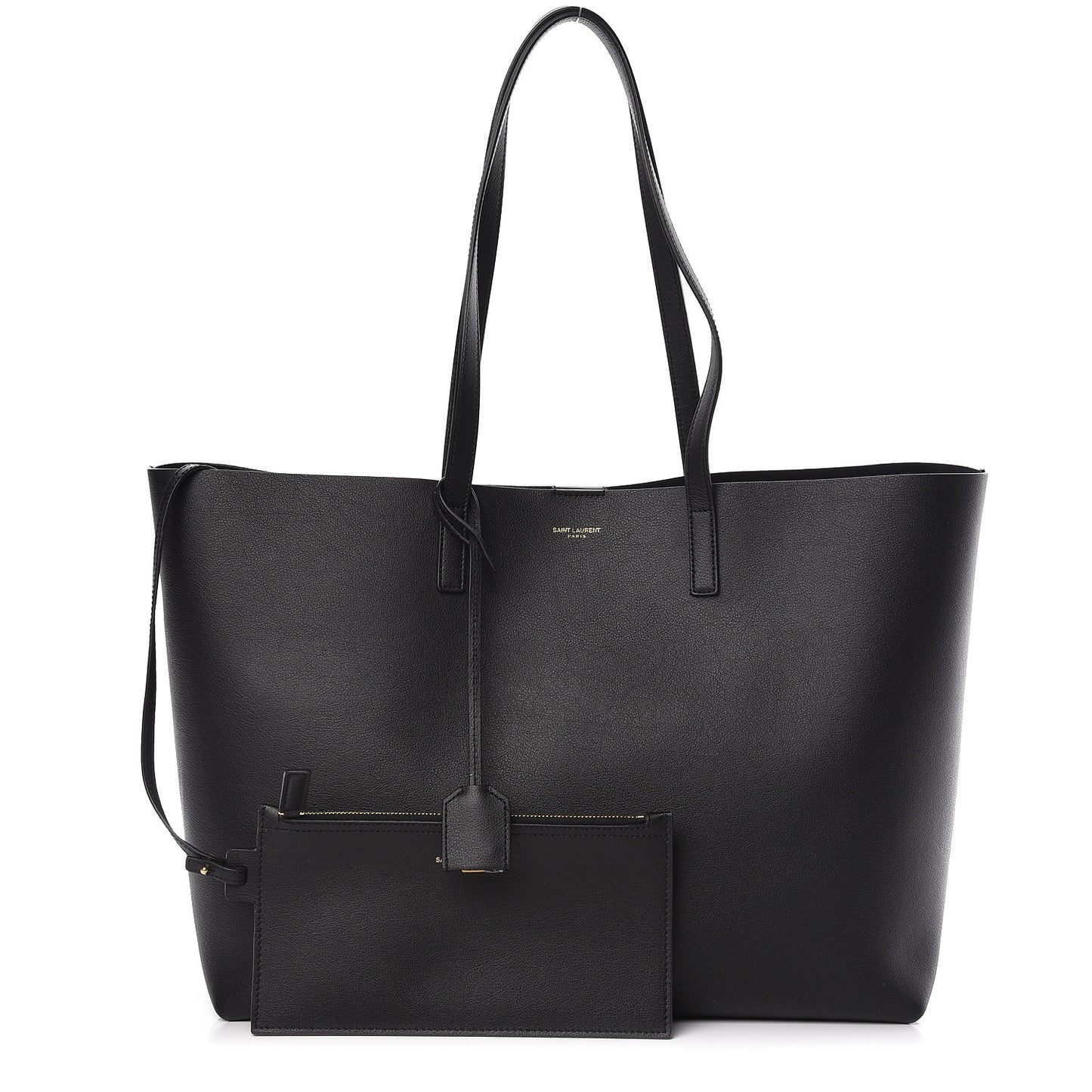 Calfskin Large Shopping Tote Black