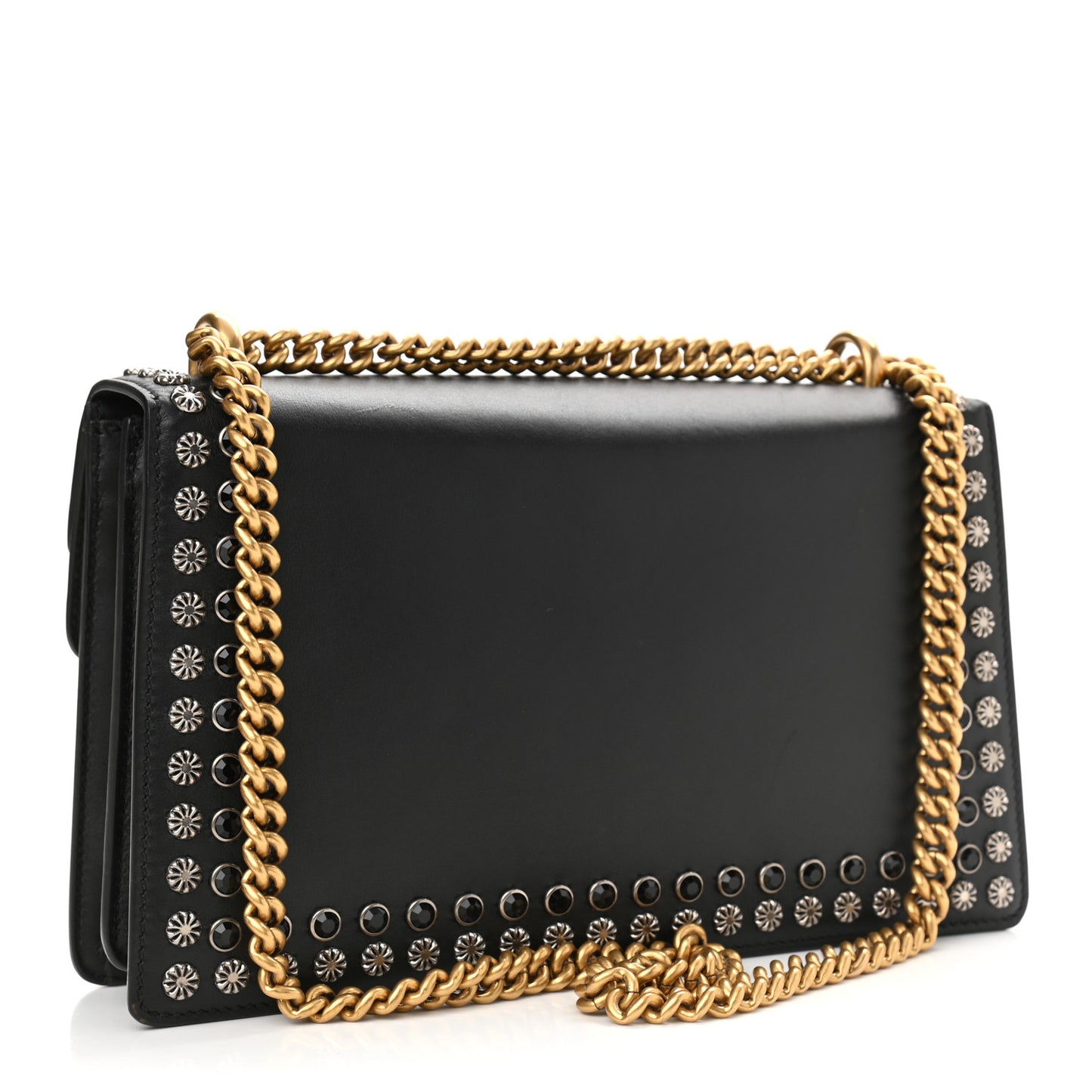 Calfskin Studded Small Dionysus Shoulder Bag Black