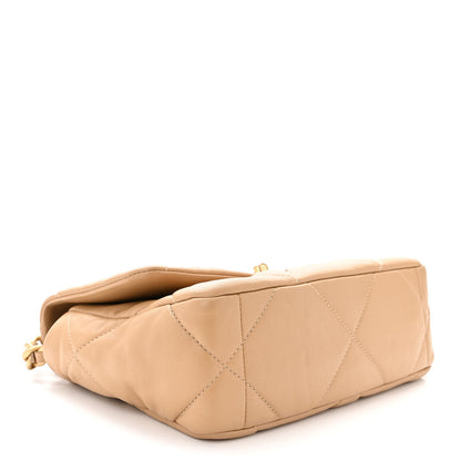 Chanel Goatskin Quilted Medium Chanel 19 Flap Beige 4 of 10