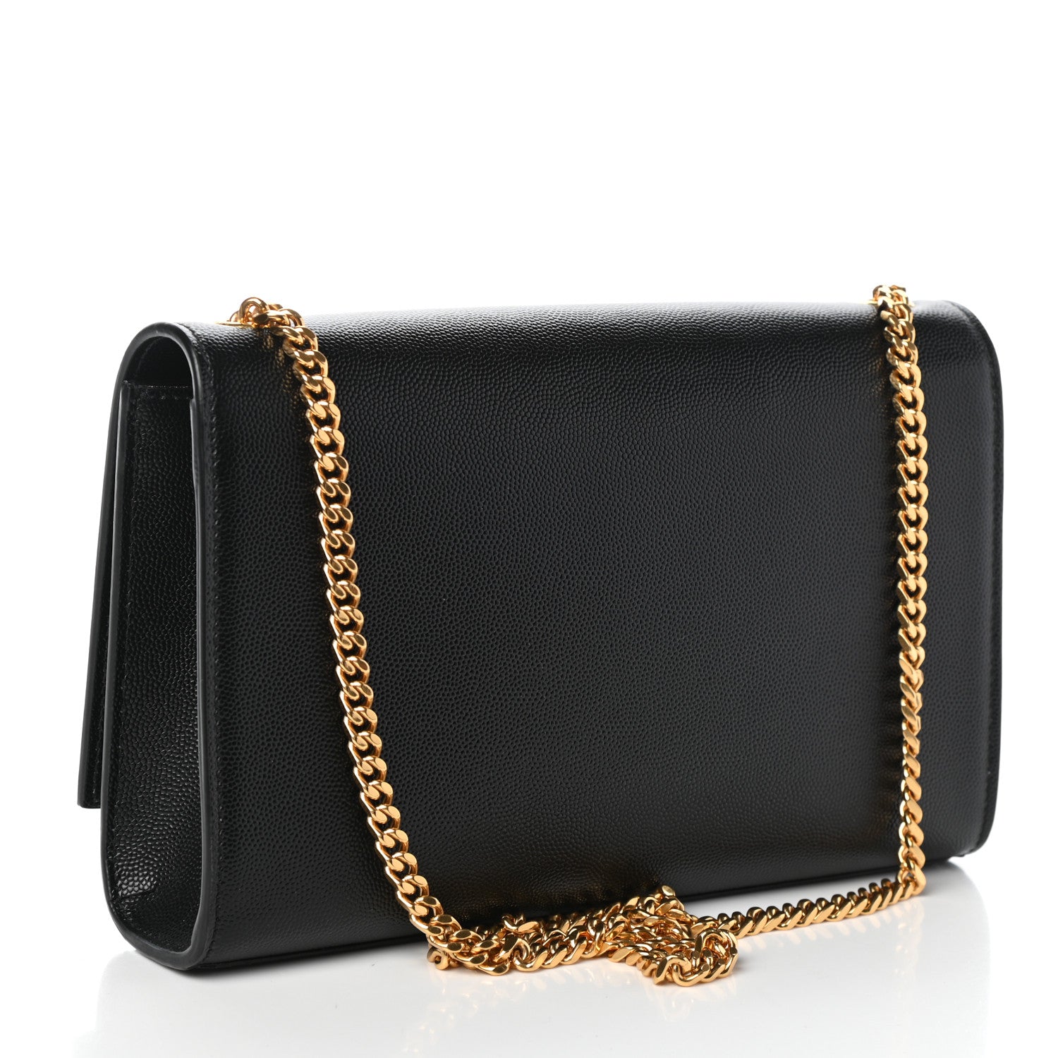 Saint Laurent Grain De Poudre Medium Classic Monogram Kate Satchel Black 3 of 9