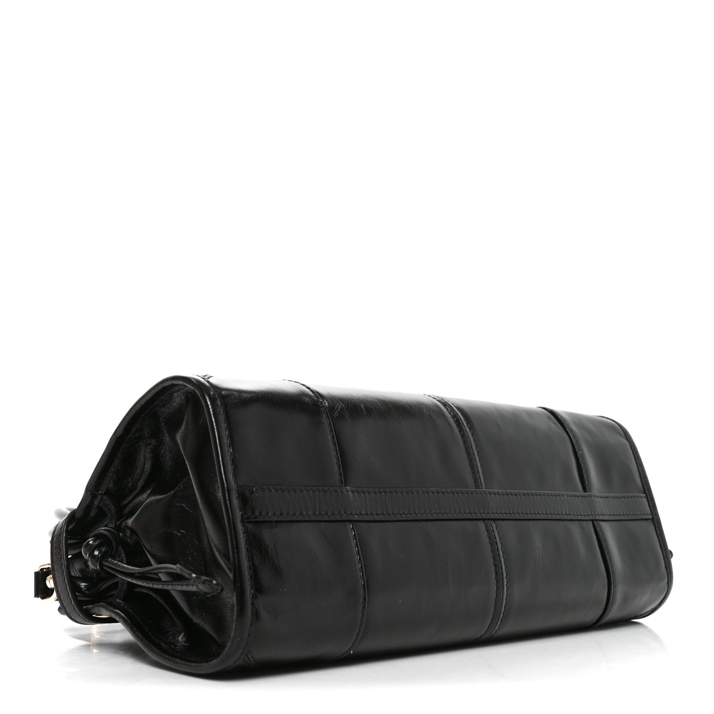 Soft Lux Calfskin Triangle Medium Bonnie Shoulder Bag Black