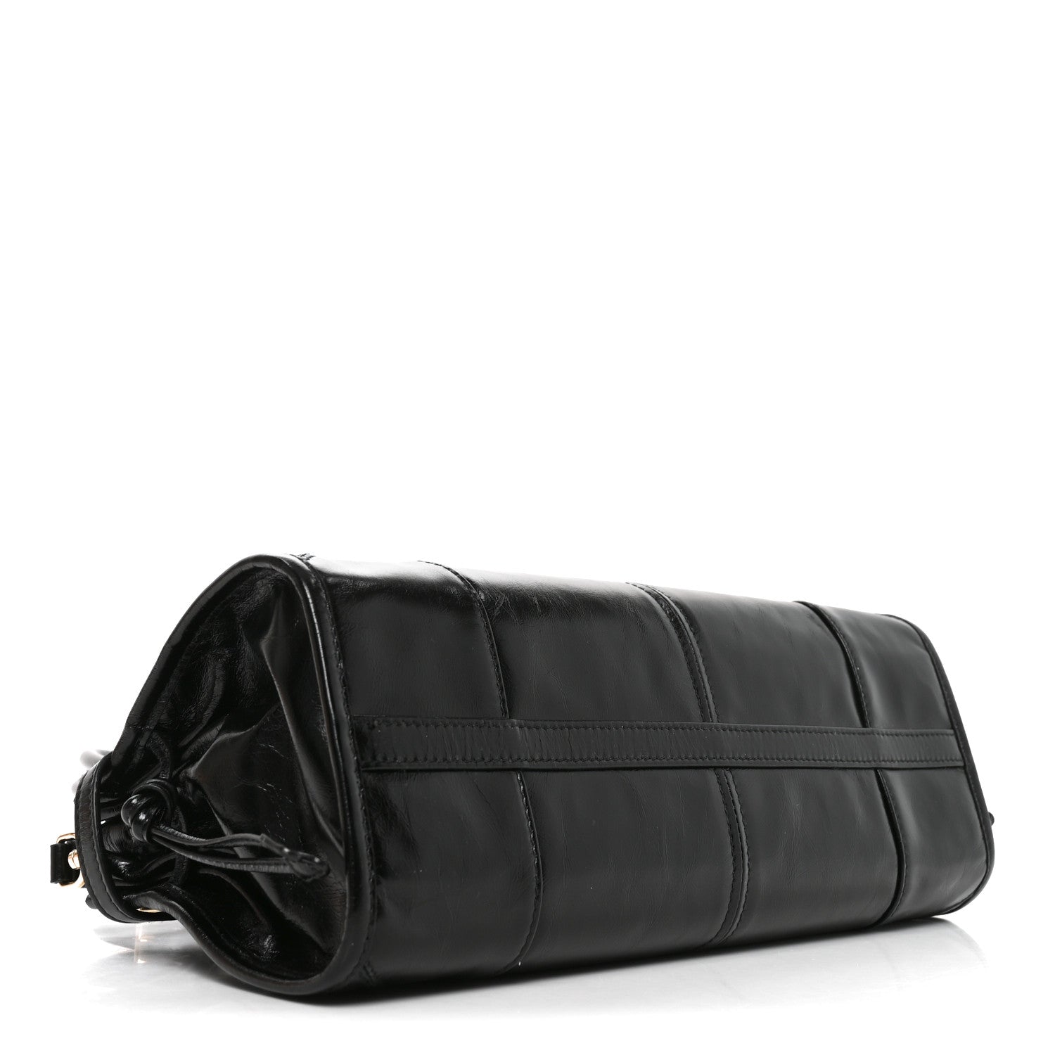 Prada Soft Lux Calfskin Triangle Medium Bonnie Shoulder Bag Black 3 of 8