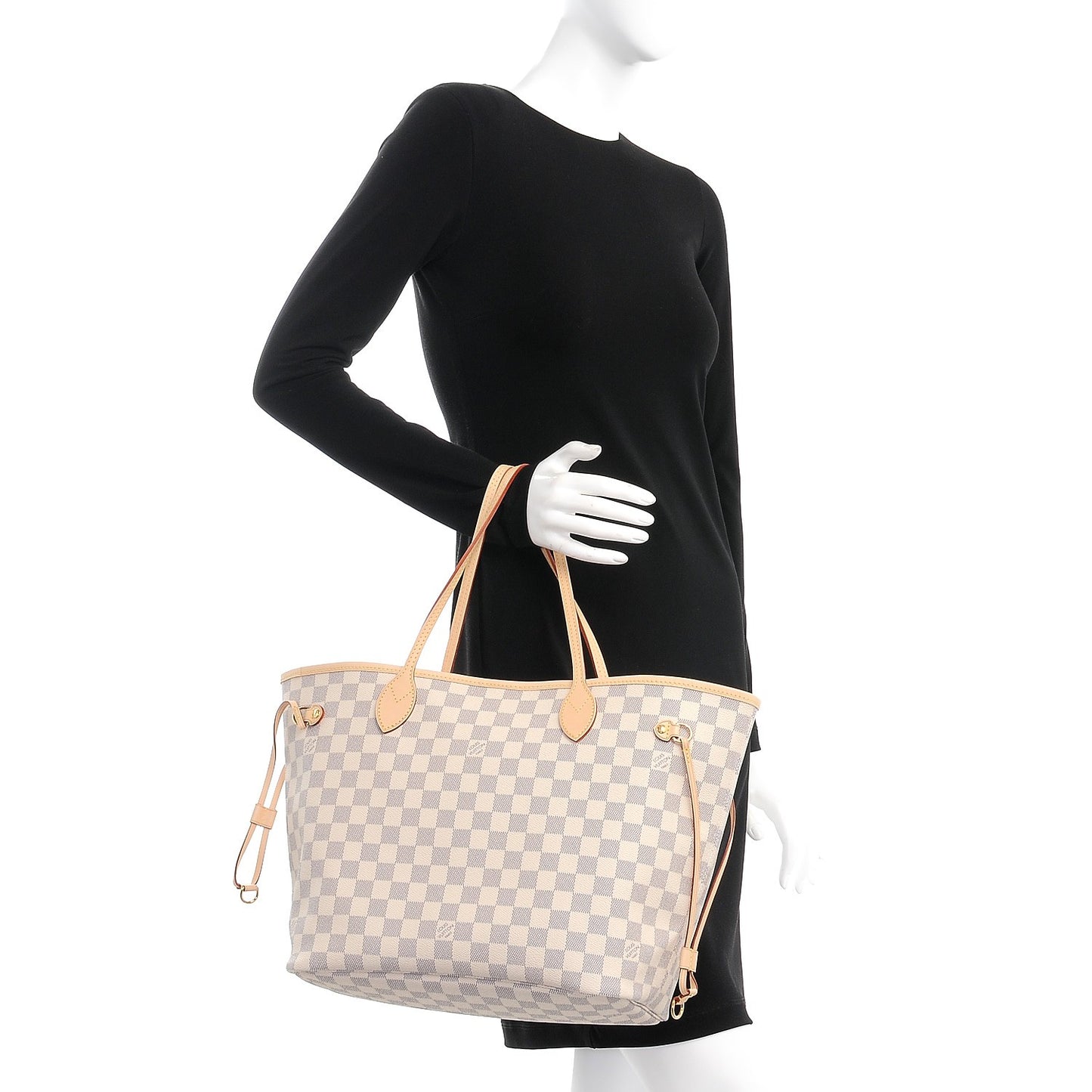 Damier Azur Neo Neverfull MM Rose Ballerine
