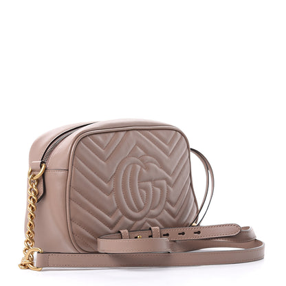 Gucci Calfskin Matelasse Small GG Marmont Chain Shoulder Bag Porcelain Rose 3 of 10