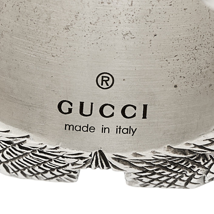 Gucci Sterling Silver Letter W Ring 54 7 5 of 5