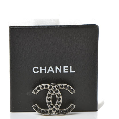 Chanel Bead CC Pin Black Silver 5 of 5