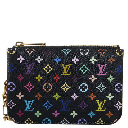 Louis Vuitton Monogram Multicolor Key Pouch Black Grenade 1 of 7
