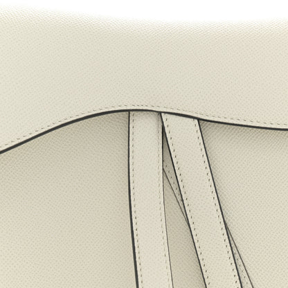 Christian Dior Grained Calfskin Saddle Bag White 9 of 11