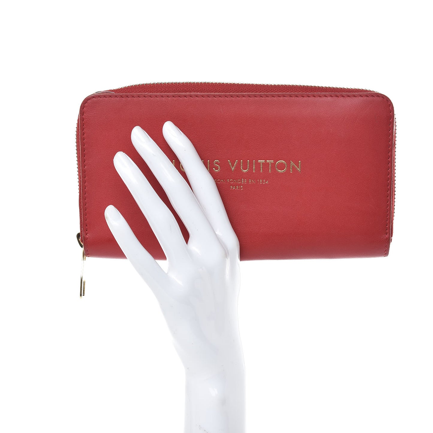 Supple Calfskin Paname Take Off Flight Zippy Wallet Red