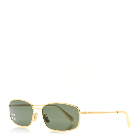 Metal Rhinestone Sunglasses CL40285U Gold