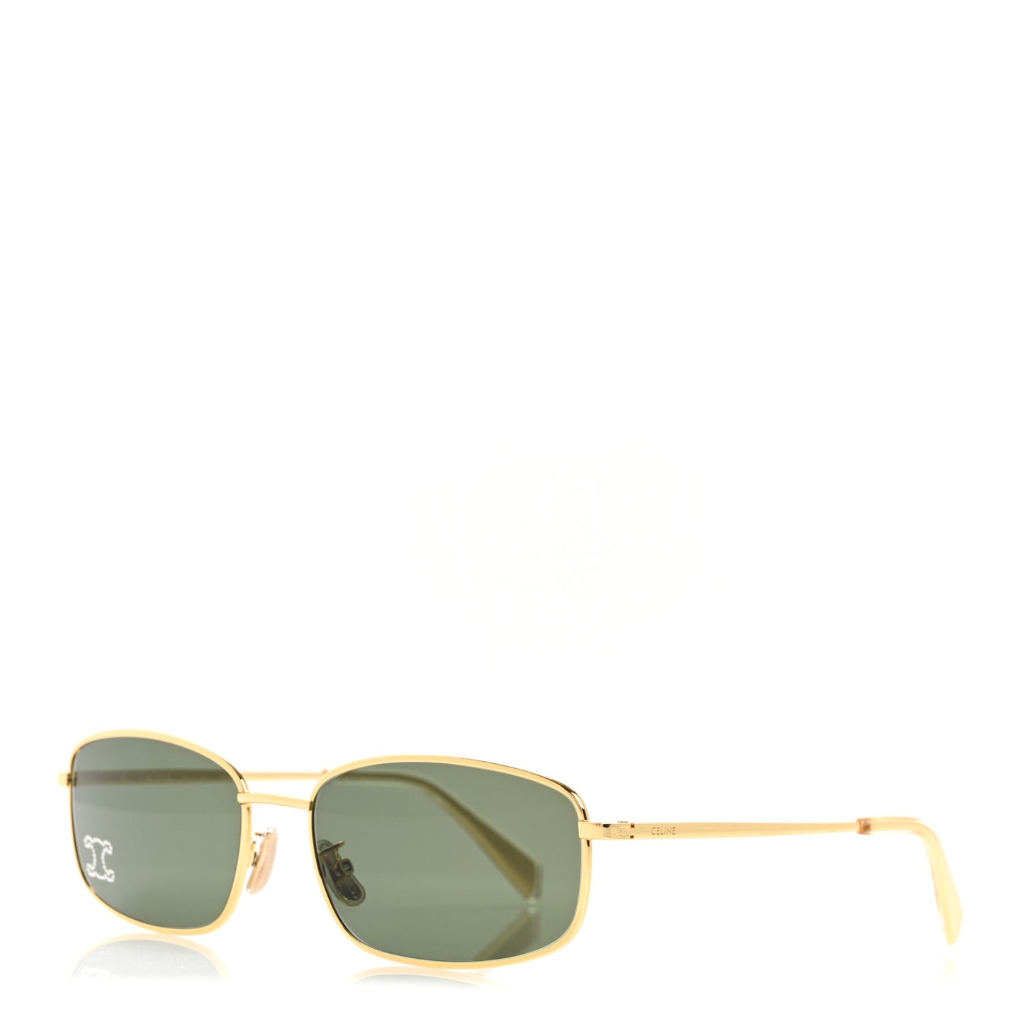 Metal Rhinestone Sunglasses CL40285U Gold