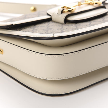 Gucci GG Supreme Monogram Horsebit 1955 Shoulder Bag Beige Mystic White 6 of 10
