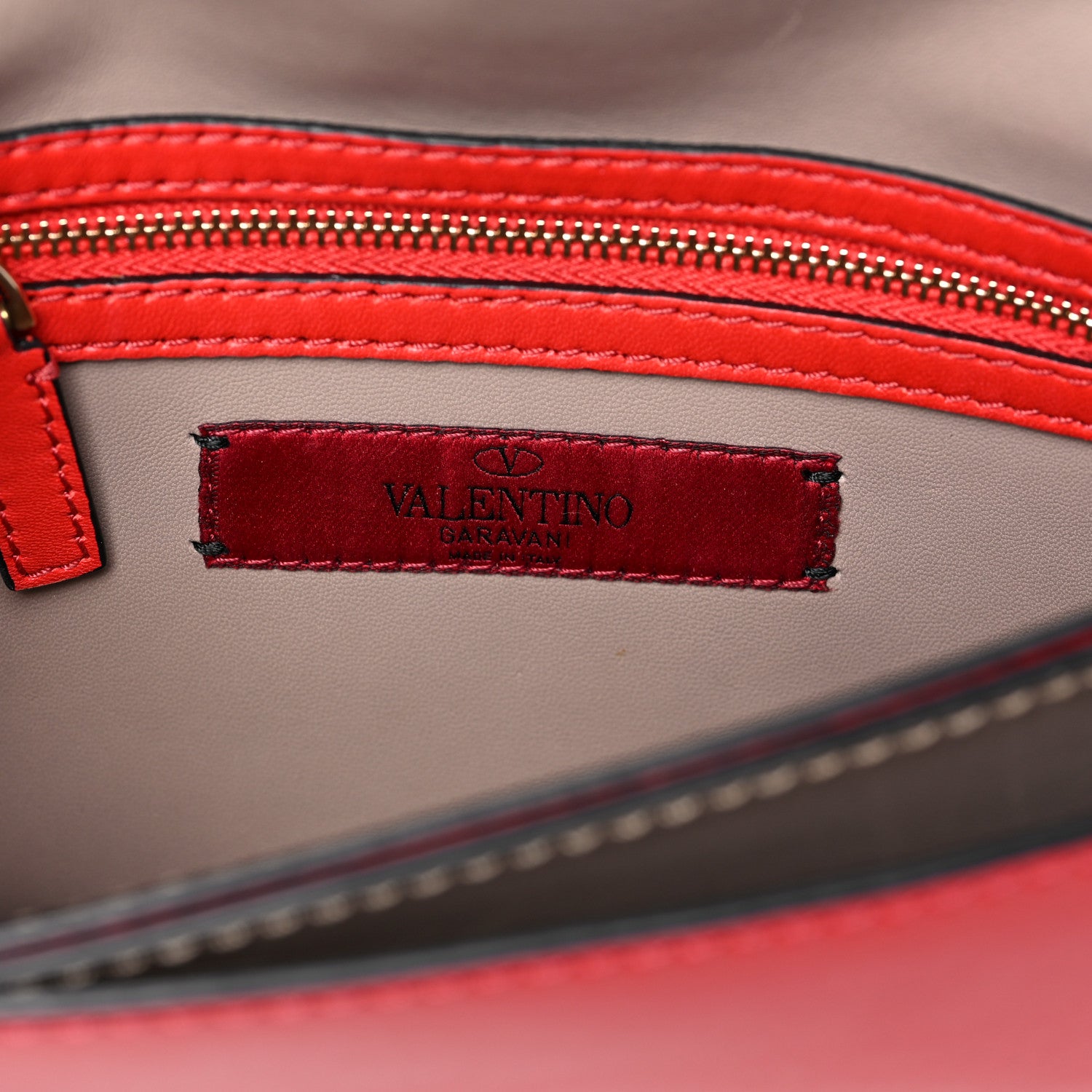 Valentino Garavani Nappa Rockstud Wristlet Clutch Deep Orange 5 of 10