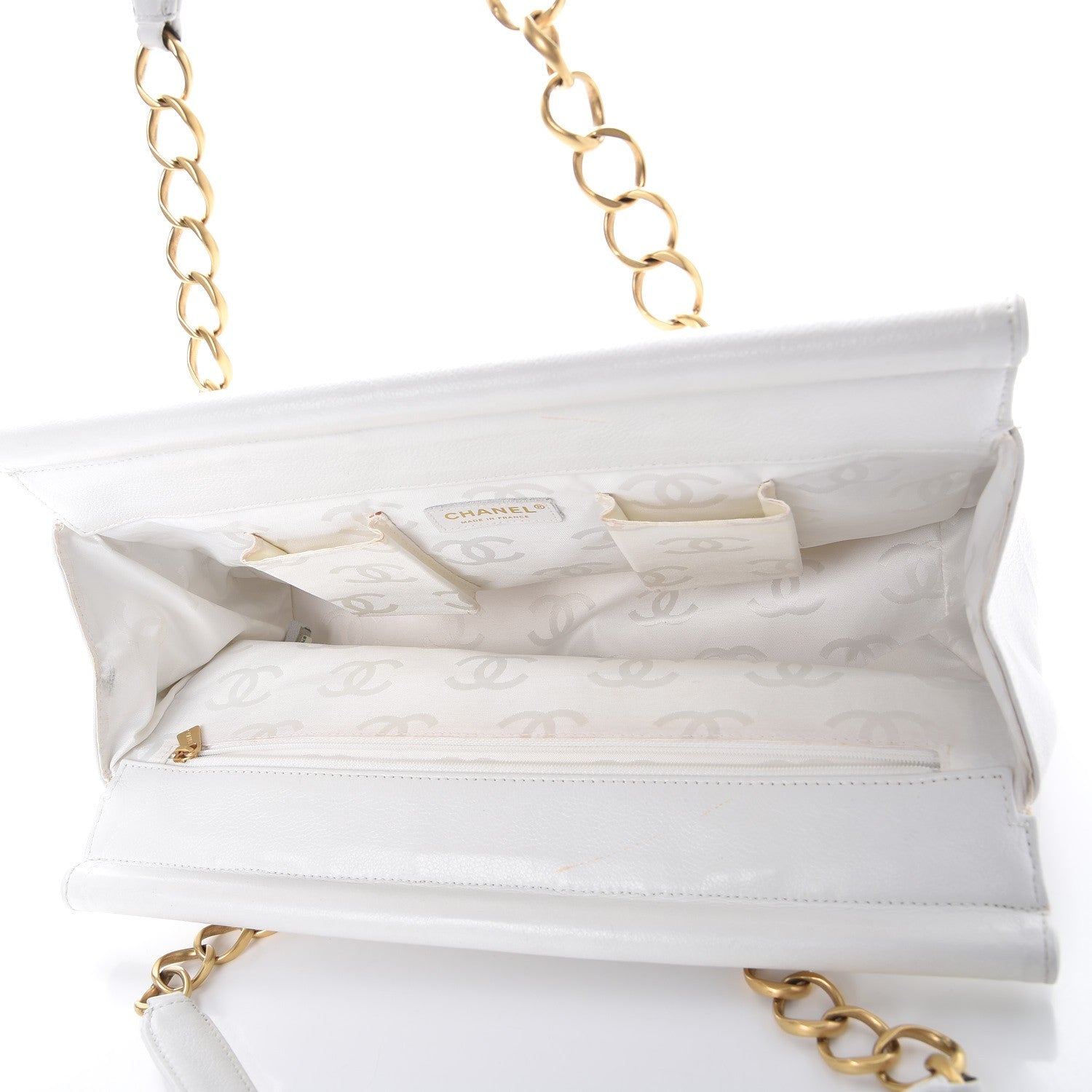Chanel Calfskin Multicolor Stitch Tote White 5 of 18