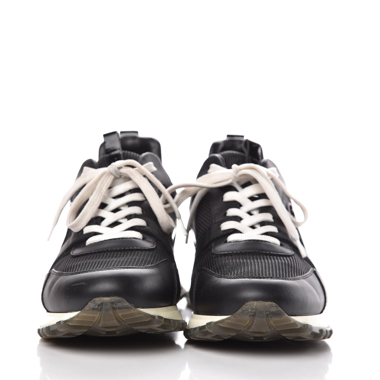 Calfskin Run Away Sneakers 37.5 Black
