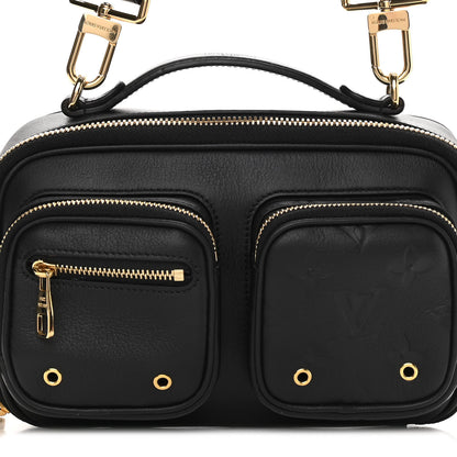 Louis Vuitton Calfskin Monogram Embossed Utility Crossbody Black 7 of 9