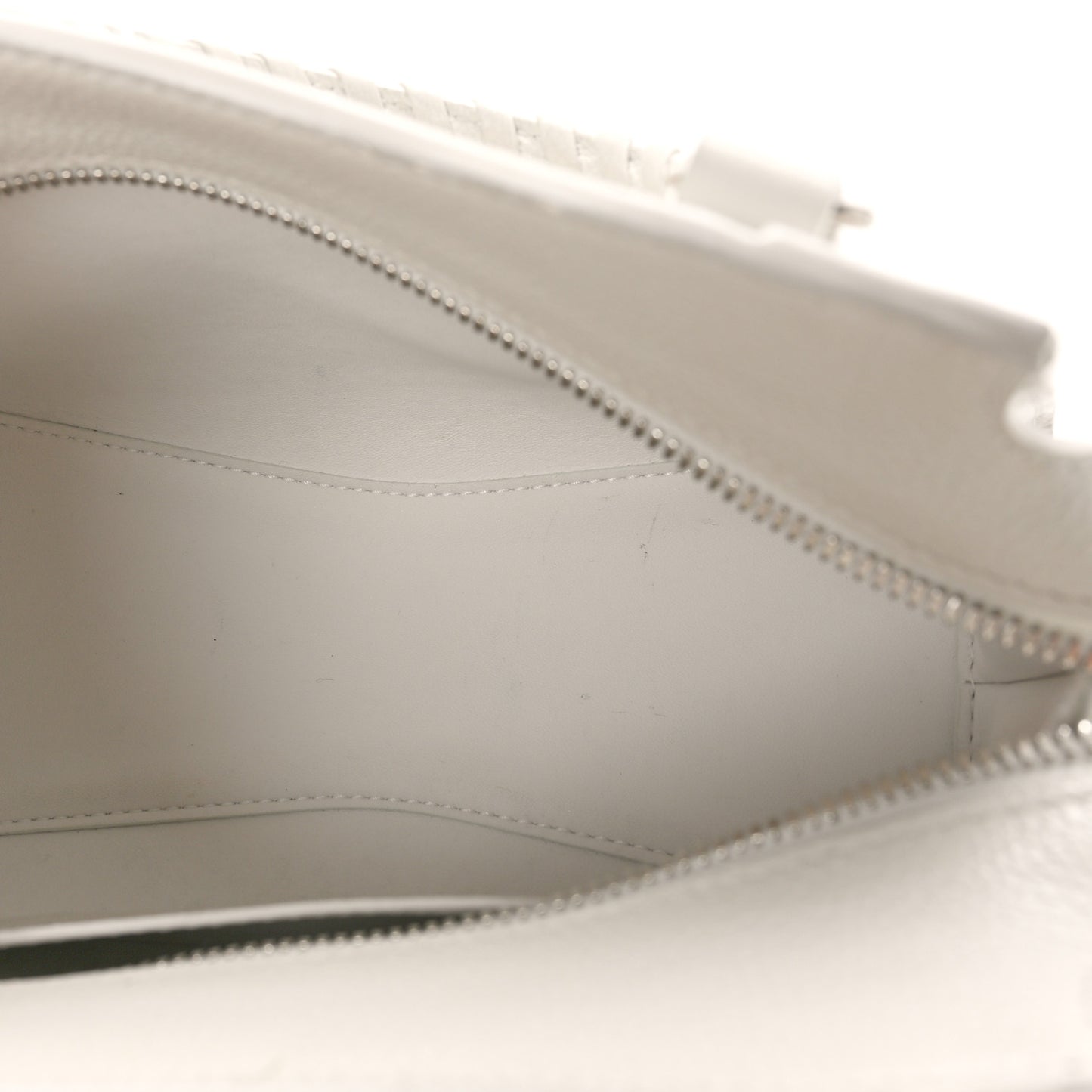 Grained Calfskin Neo Classic Silver Hardware Mini City White