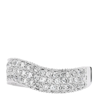 Parker & West by FASHIONPHILE 18K White Gold Diamond 1.21ctw Paved Curved Ring 54 6.75 3 of 10