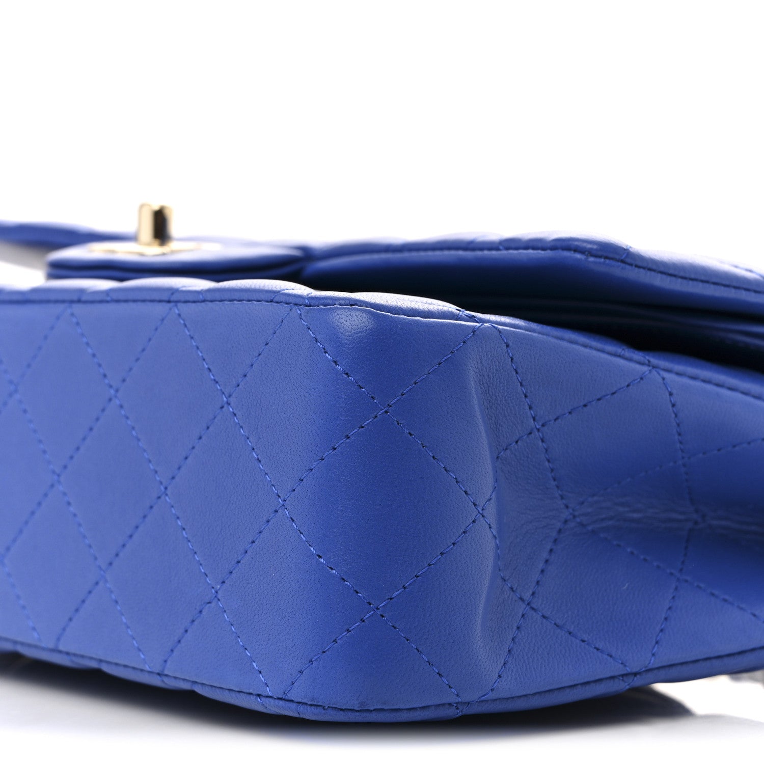 Chanel Lambskin Quilted Medium Double Flap Blue 10 of 11