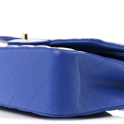 Chanel Lambskin Quilted Medium Double Flap Blue 10 of 11