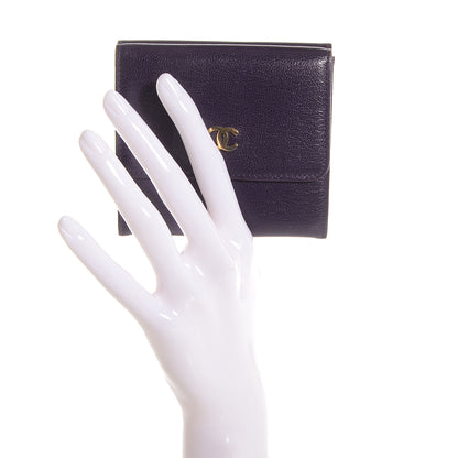 Chanel Chevre Goatskin Compact CC Flap Wallet Purple 2 of 9