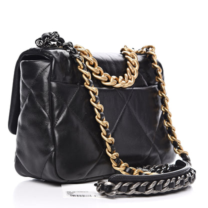 Chanel Goatskin Quilted Medium 19 Flap Black 3 of 11