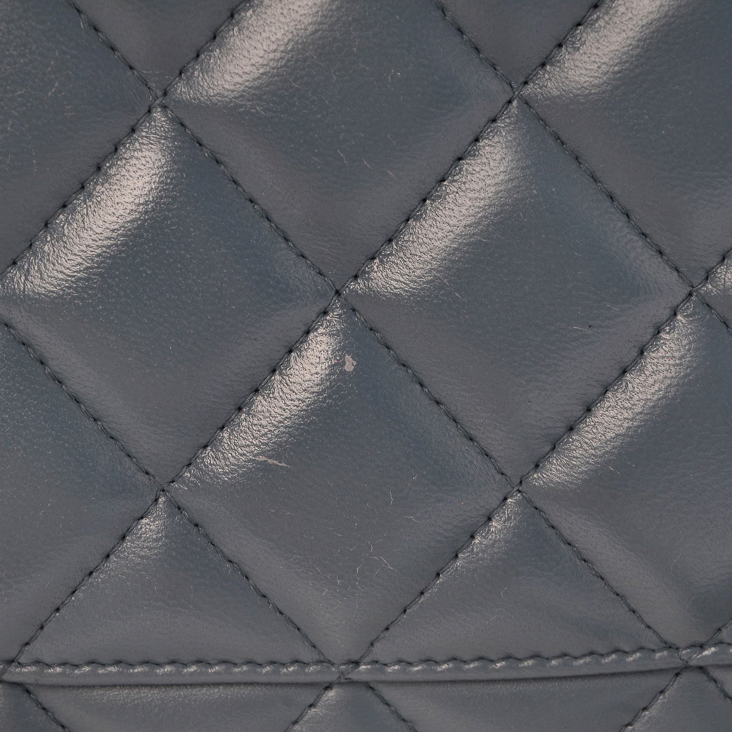 Lambskin Quilted Jumbo Double Flap Light Blue