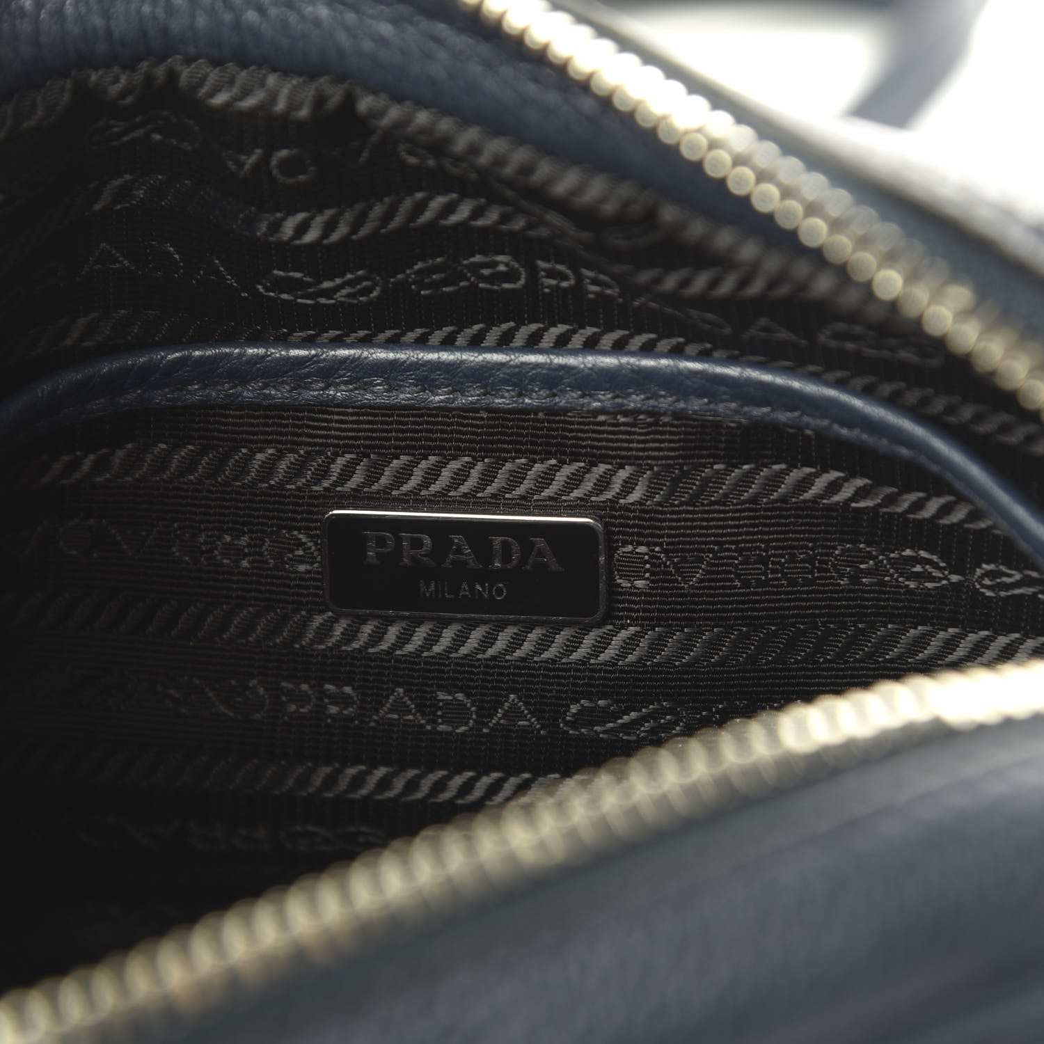 Prada Vitello Daino Mini Camera Crossbody Bag Blue 8 of 9